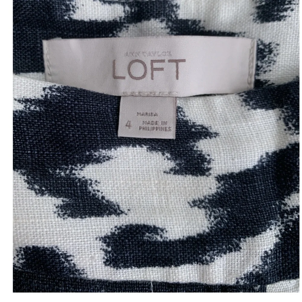 Ann Taylor Loft Women's Pants Size 4 Wide Leg 100% Linen - Picture 6 of 7